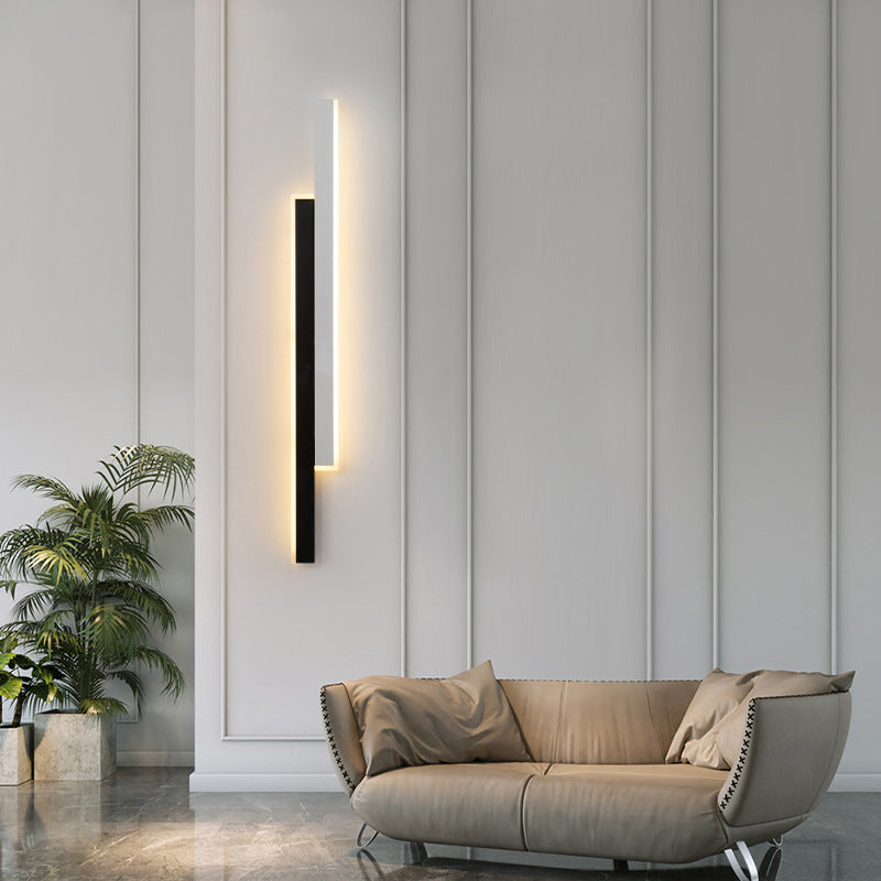 Simple Grid-free Pole Gate Bedside Strip Wall Lamp